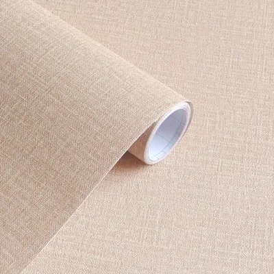 Grasscloth Peel and Stick Wallpaper Linen Self Adhesive Wallpaper Waterproof Removable Contact Paper for Cabinets Countertops