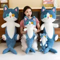 New Different Eye Shark Shark Cat Doll Pillow Creative Cat Plush Toy Big Rag Doll Girl Leg Doll