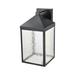 17 Stories Deil Integrated LED Outdoor Wall Sconce Glass/Metal/Steel in Black/Gray | 17.75 H x 9 W x 10.5 D in | Wayfair