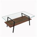 George Oliver Kotone Coffee Table Wood/Metal in Black | 16.73 H x 38.58 W x 22.84 D in | Wayfair EC8A72EA73BF47CE8F0626C9346BBE7E