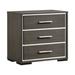 Red Barrel Studio® Carrion 3 - Drawer Nightstand in Gray Oak Wood in Brown/Gray | 26.5 H x 22.6 W x 15.4 D in | Wayfair