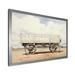 Winston Porter Minimalist Utility Western Carriage Cart I On Canvas Print Metal in White | 16 H x 32 W x 1 D in | Wayfair