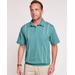 Blair Men's John Blair Piped Banded-Bottom Polo - Green - XLG