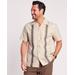 Blair Men's John Blair® Linen Blend Embroidered Shirt - Tan - L