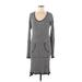 Michael Stars Casual Dress - Sweater Dress: Gray Marled Dresses - Women's Size Medium