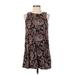 Forever 21 Casual Dress - Mini High Neck Sleeveless: Brown Dresses - Women's Size Small