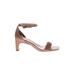 27 EDIT Heels: Tan Print Shoes - Women's Size 8 - Open Toe
