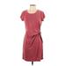 Skies Are Blue Cocktail Dress - Wrap: Burgundy Dresses - Women's Size Small