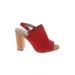 BCBGeneration Heels: Red Color Block Shoes - Women's Size 7 1/2