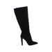 Just Fab Boots: Black Solid Shoes - Women's Size 8 1/2 - Pointed Toe