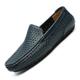 Men Casual Shoes Luxury Brand Summer Genuine Leather Mens Loafers Moccasins Hollow Out Breathable Slip on Driving Shoes