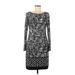 Jones New York Casual Dress: Black Print Dresses - Women's Size 6