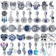 Charms 925 Origina Silver Evil Eye Owl Blue Charms For Fashion Bracelet DIY Jewelry Making