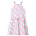 vidaXL Kids' Dress with Drawstring Sleeveless Pink 128