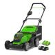 Greenworks GWG24X2LM41K4X Cordless Rotary Lawn Mower with 2 Batteries - Black & Green