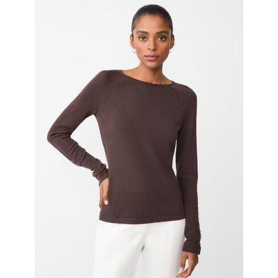 J.McLaughlin Women's Jamey Sweater Heather Brown, Size Medium | Cotton