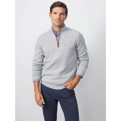 J.McLaughlin Men's Tate Cashmere Sweater Light Gray, Size 2XL