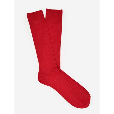 J.McLaughlin Men's Ribbed Socks Red | Cotton/Nylon/Spandex
