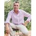 J.McLaughlin Men's Gramercy Classic Fit Linen Shirt Light Pink, Size Medium