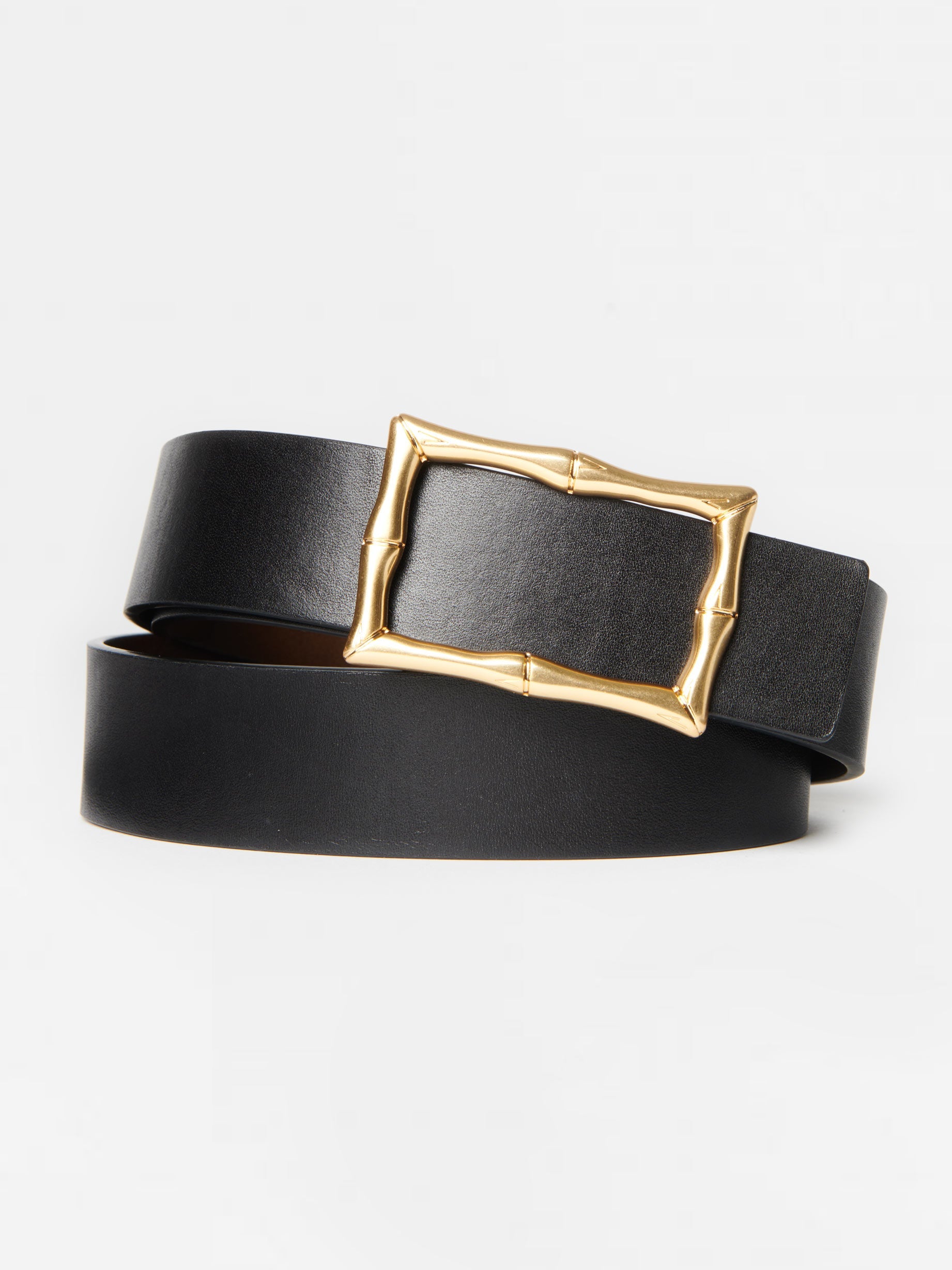 J.McLaughlin Women's Lina Reversible Leather Belt Black/Cork, Size XS
