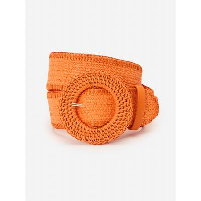 J.McLaughlin Women's Popie Grasscloth Belt Orange, Size Extra Small/Small