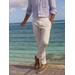 J.McLaughlin Men's Taylor Straight-Fit Chino in Italian Twill White, Size 31 | Cotton/Spandex