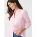 J.McLaughlin Women's Trove Linen Shirt Pink, Size Large