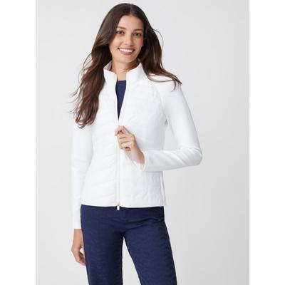 J.McLaughlin Women's Grayer Jacket White, Size Large | Spandex
