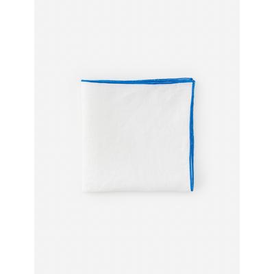 J.McLaughlin Men's Linen Pocket Square White