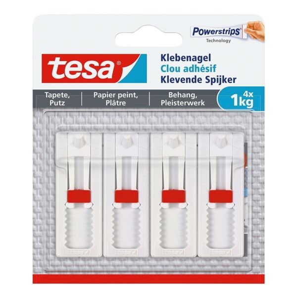 tesa 4er-Pack Klebenagel weiß weiß Image