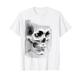 3d dot skull semitone print design vintage T-Shirt