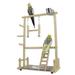 WINDLAND Bird Swing Parrots Cage Toy Swing Wooden Ladder with Tray Feeding Cups Training for Small Size Birds Parrots