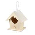 Wood Bird House Hanging Bird Nest Outdoor Bird Feeder Heart Shaped Bird Hut Outdoor Nest Decors for Garden Window Outdoor