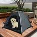 Pet Tent Compact Half Enclosed House for Dog and Cat Outdoor Indoor Pet Tent for Play Cave Shape Pet Nest Easy to Fold and Put Up