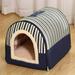 Winter Pet Cat Bed Foldable Dog House Dog Villa Sleep Kennel Removable Nest Warm Enclosed Cave Sofa Big Dog Kennel Pet Supplies