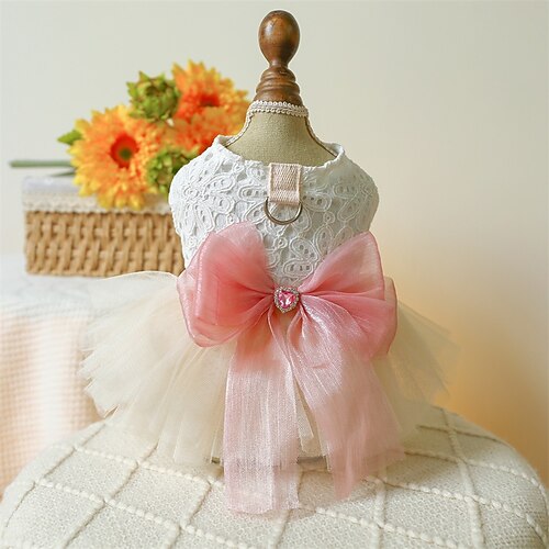 Hund Katze Hochzeitskleid Niedlich Party Winter Atmungsaktiv Weich Waschbar Bequem Outdoor Hochzeitsfeier Alltagstauglich Hundebekleidung for Bichon Frise Zwergspitz Baby Haustier Papillon Klein Image