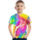 Regenbogen bunte Multi-Tinte Kinder Kurzarm T-Shirt Mode 3D bedruckte bunte Hemden für Jungen und Mädchen