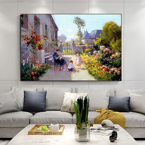 Handgefertigte Kopie der Werke des berühmten Malers Edouard Cortés, Landschaft mit Pferd und Kutsche, dekoratives Gemälde, Leinwand, Wandkunst, Wohnzimmer, Schlafzimmer, Gemälde Image