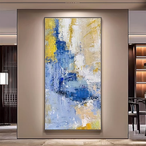 Handgefertigt Ölgemälde Handgemalte Vertikal Abstrakt Modern Ohne Innenrahmen (ohne Rahmen) Image