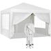 10x10FT Pop Up Canopy Outdoor Portable Gazebo with 4 Weight Bag Folding Tent with 4 Removable Sidewalls and Carry Bag for Party Patio Garden and Backyard