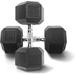 WF Athletic Supply Rubber Coated Solid Steel Cast-Iron Pair Dumbbells Rubber Hex dumbbells Hex Weights dumbbells for Muscle Toning Full Body Workout Home Gym Dumbbells Pair