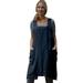 Baocc dresses for women 2023 Pinafore Apron Work Women Cotton Dress Garden Pinafore Women s Dress women s casual dresses Blue