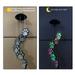 CIYAPED Solar LED Wind Chime Lamp Paw Print Solar Wind Chime IP65 Waterproof Dog Cat Pet Pawprint Solar Hanging Light Color Changing Solar Wind Chime Lamp for Outdoor Patio Garden