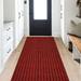 DEFNES Runner Rug 2ft x 6ft Outdoor Indoor Runner Rugs with Rubber Backing Washable Rug Runners for Hallways Entryway Kitchen Bathroom Laundry Room Balcony Garage Patio (Red)