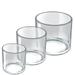 Azar Displays 556333-SET 4 5 6 Dia. Deluxe Clear Acrylic Cylinder Bin Set for Counter