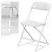 HONGGE 6 Pack Plastic Folding Chairs 350lb Capacity Portable Commercial Chair for Home Office Wedding Party Indoor Outdoor Events Stackable White
