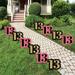 Big Dot of Happiness Chic 13th Birthday - Pink Black and Gold Lawn Decorations - Outdoor Birthday Party Yard Decorations - 10 Piece