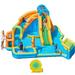 Topeakmart 11-in-1 Double Lane Inflatable Water Slide with Storage Bag Blue