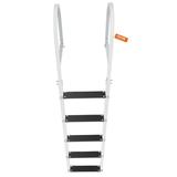 VEVOR Removable 5-Step Dock Ladder - 500 lbs Capacity Aluminum Alloy with 3.1 Wide Nonslip Steps Easy Installation for Boats Lakes Pools & Marine Access