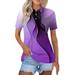 Kddylitq Golf Polo Shirts for Women Summer Quick Dry Short Sleeve Button Down Shirt Lightweight Dressy Casual Work Tops 2024 Purple XL